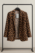 Giacca aperta leopardata