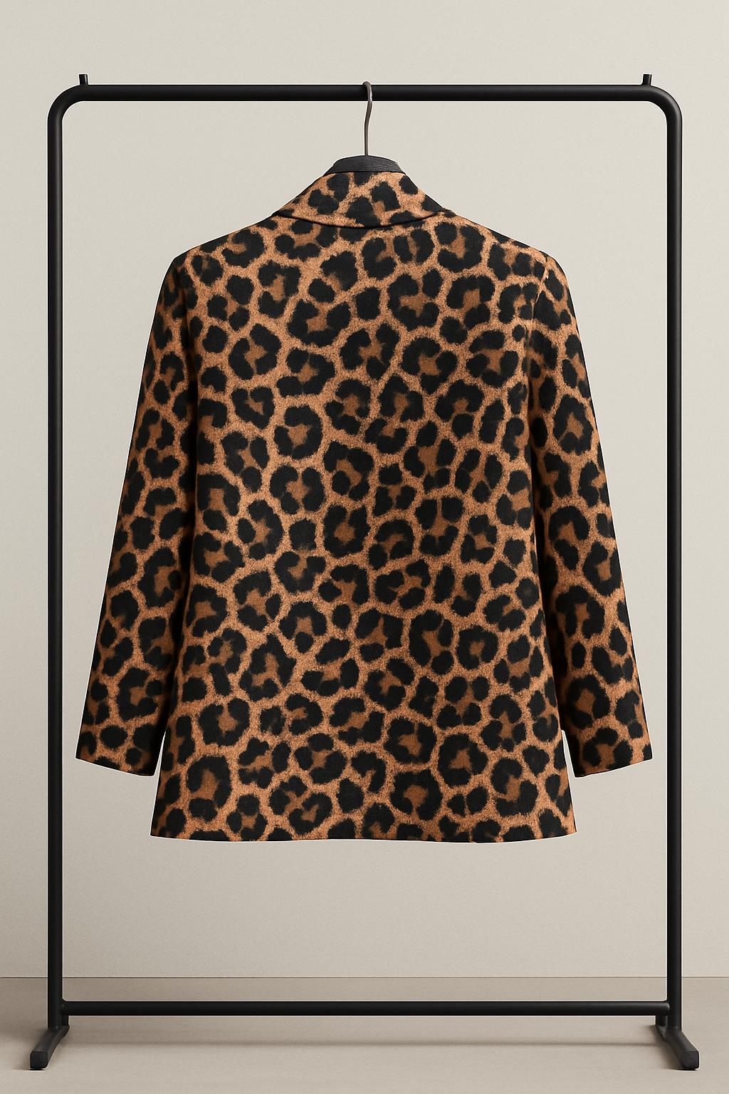 Giacca aperta leopardata