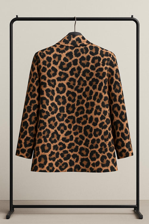 Giacca aperta leopardata