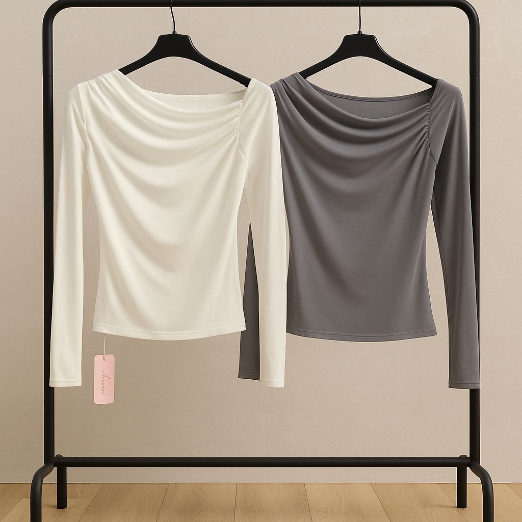 Maglietta “Kim” – Eleganza Minimal con Scollo Morbido